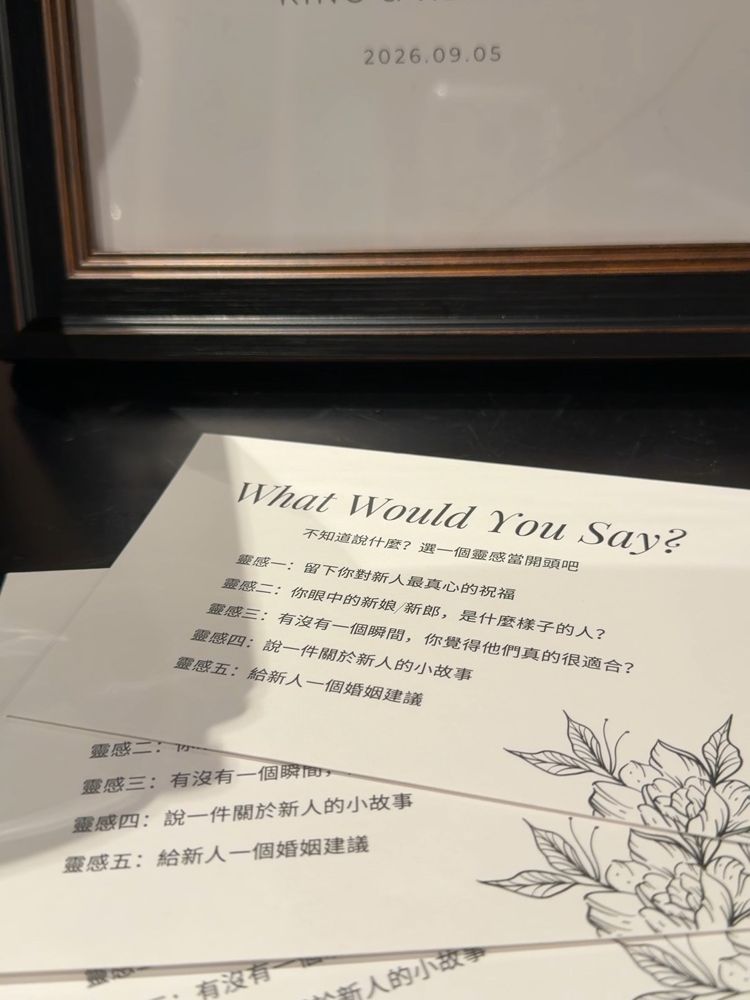 What Would You Say 問題引導卡近拍